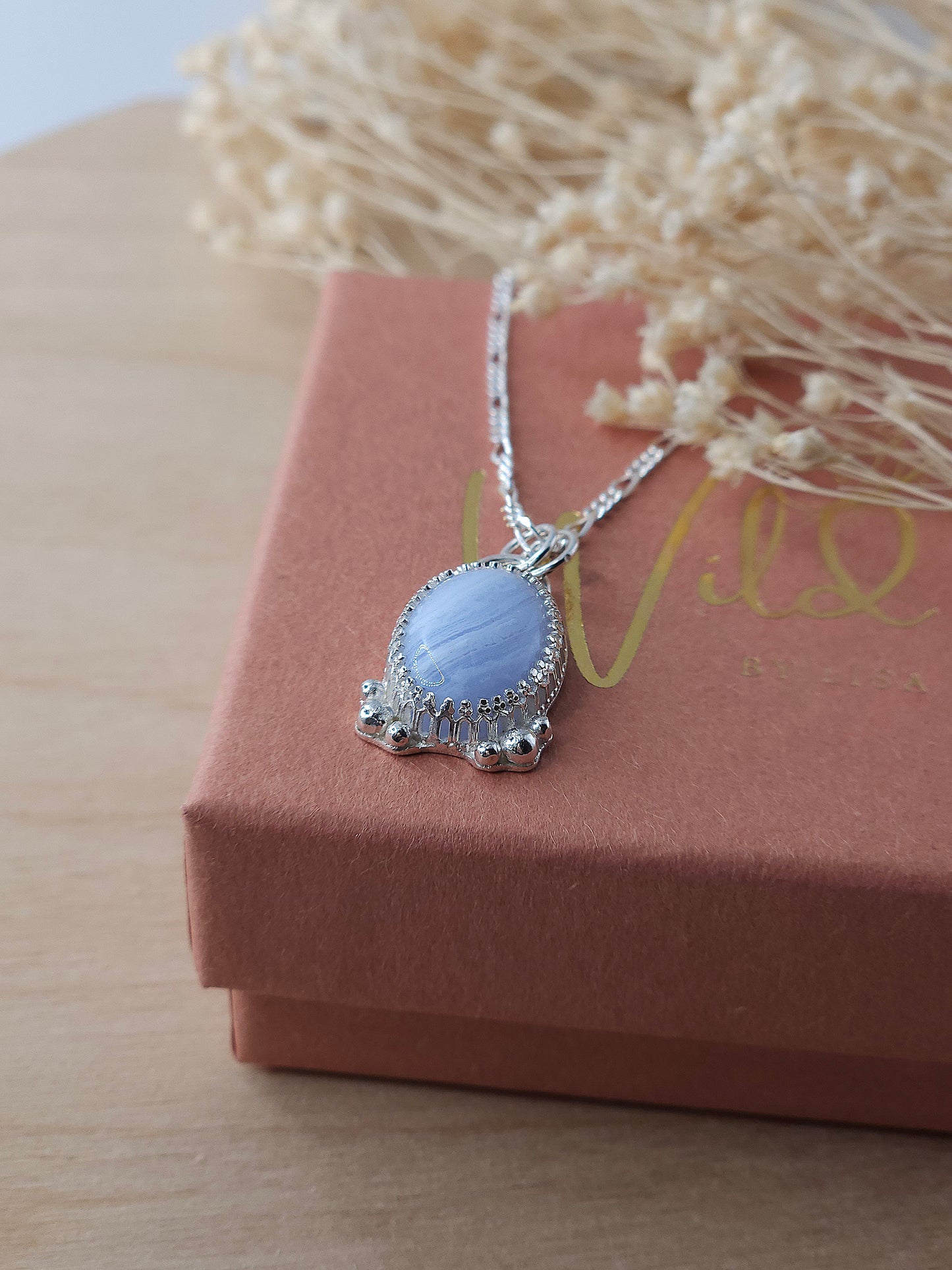 Blue Lace Agate necklace
