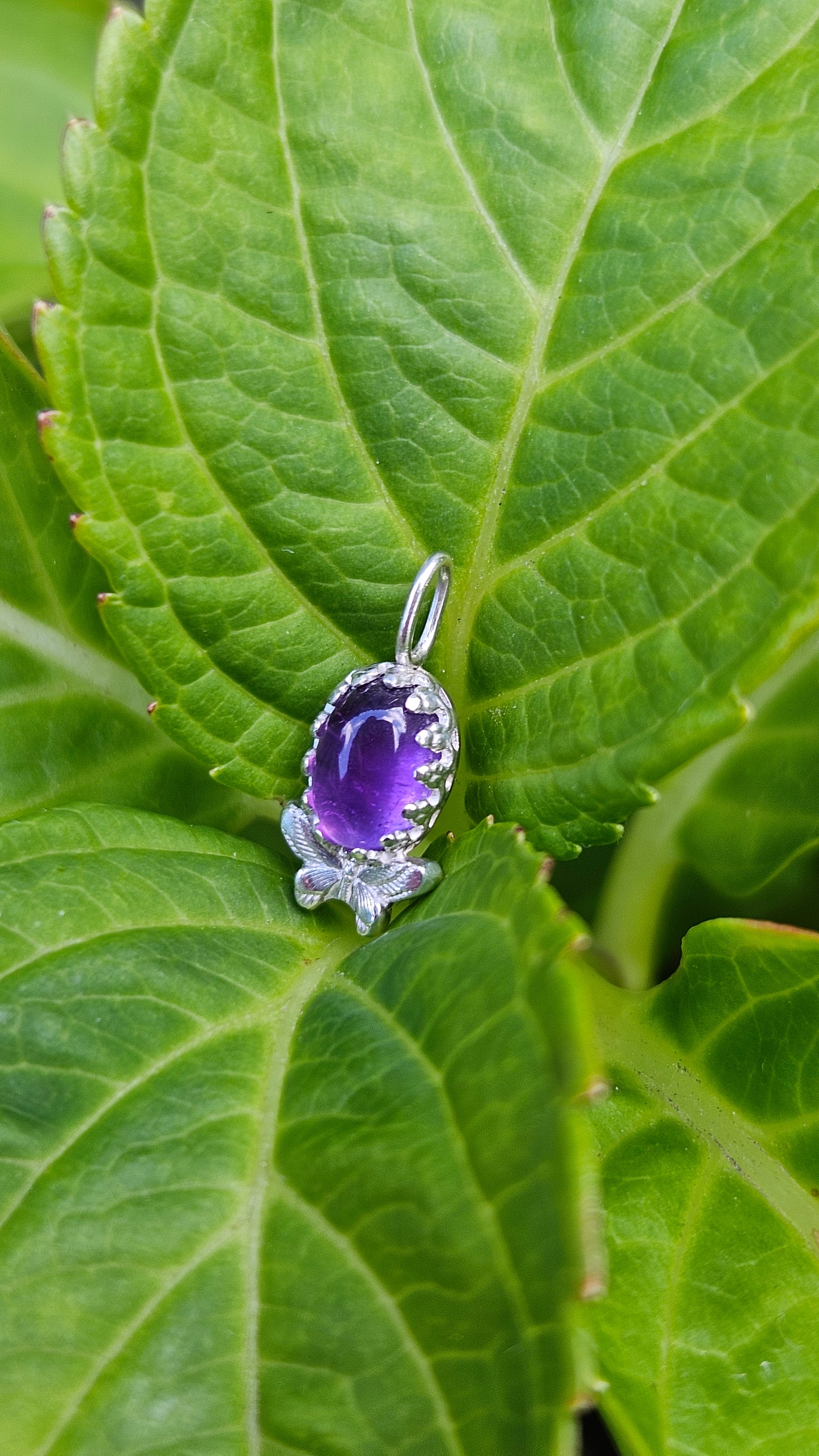 Butterfly Gem Pendant - Amethyst