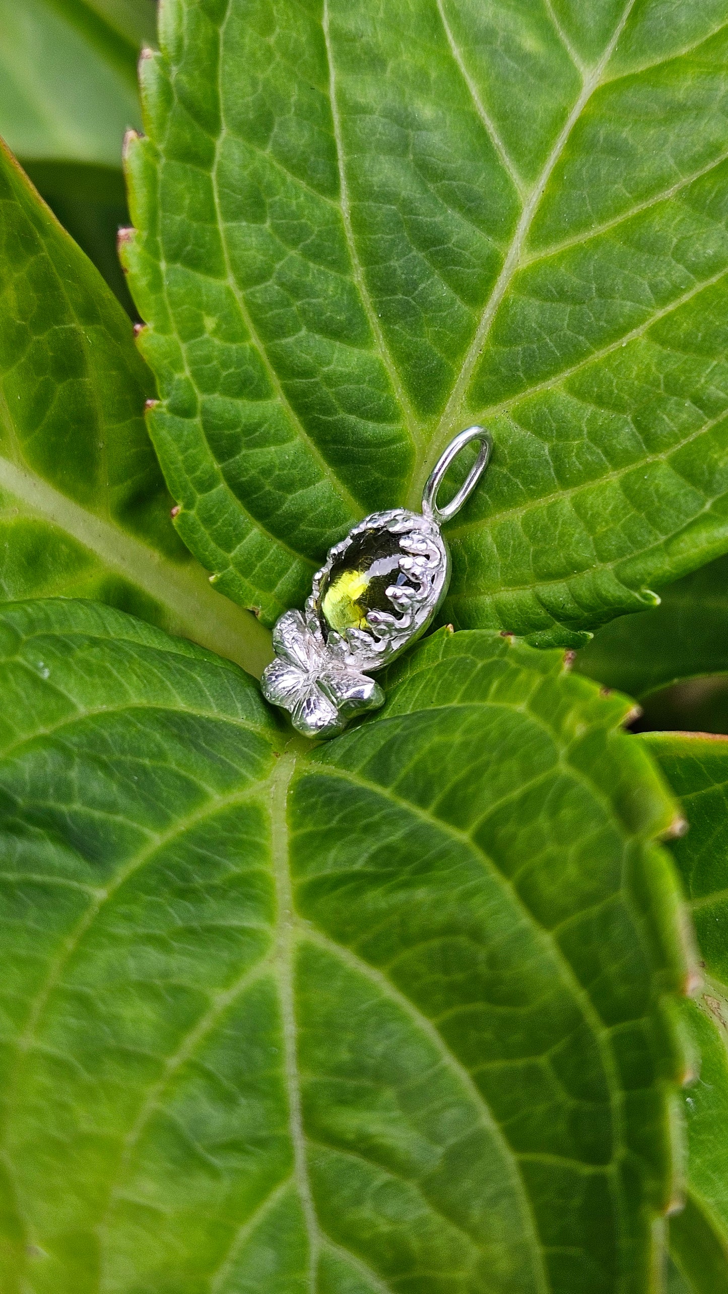 Butterfly Gem Pendant - Green Tourmaline