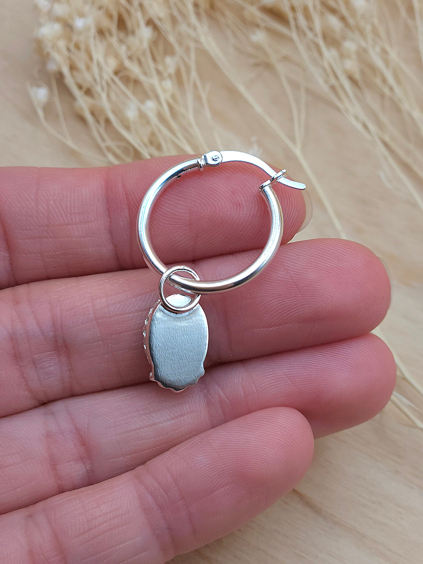 Lapis Lazuli small hoop earrings