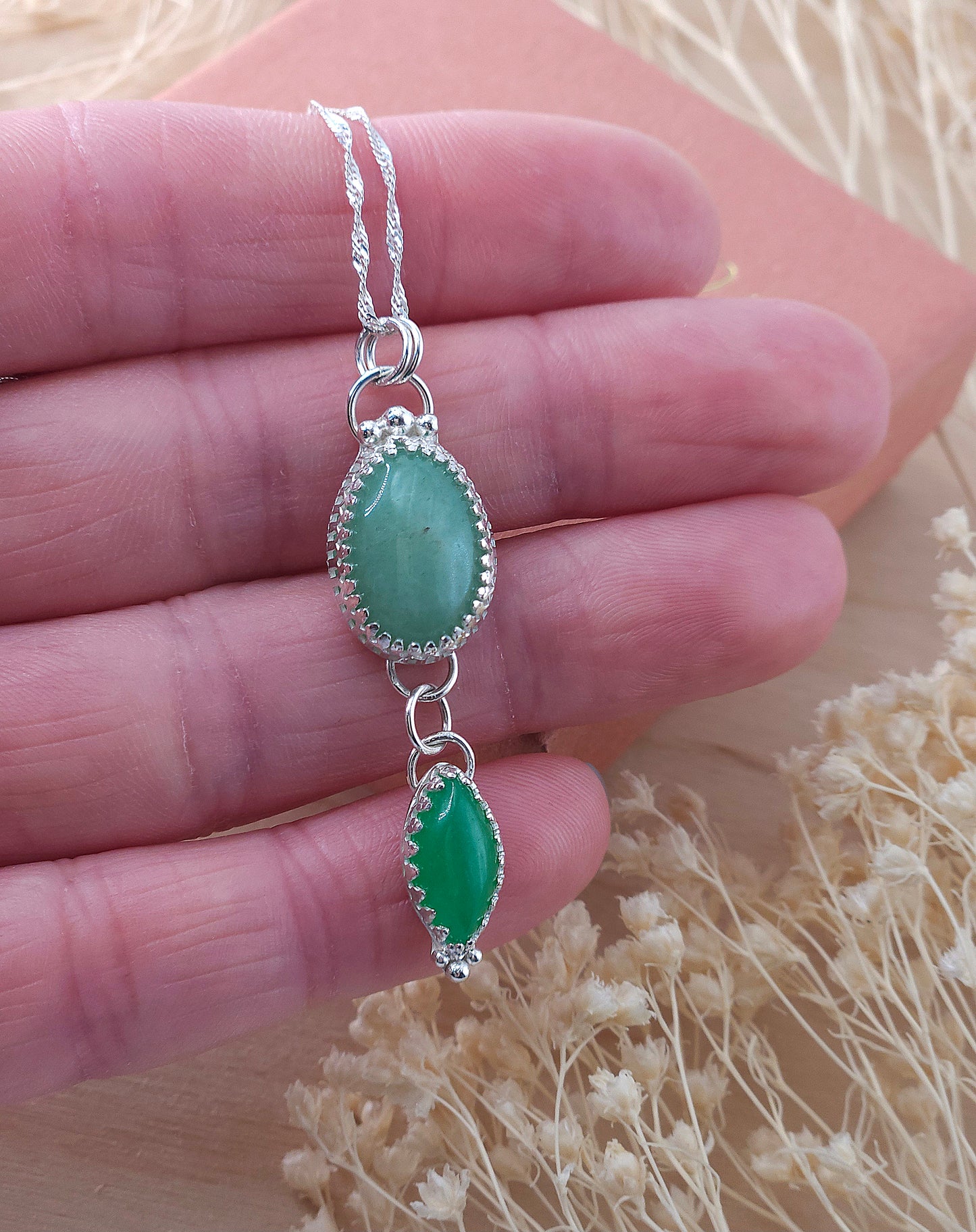 Aventurine drop necklace