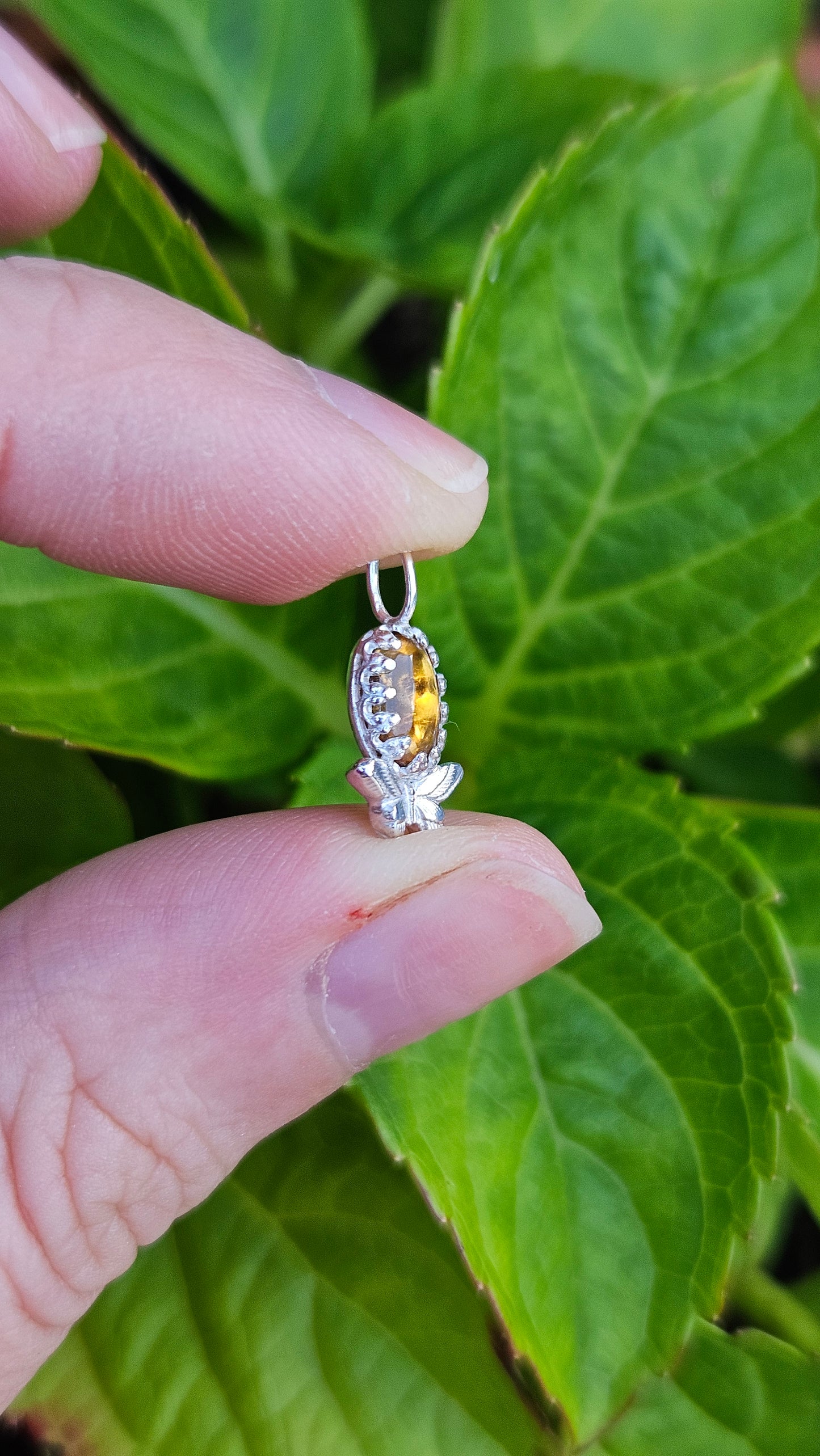 Butterfly Gem Pendant - Golden Tourmaline