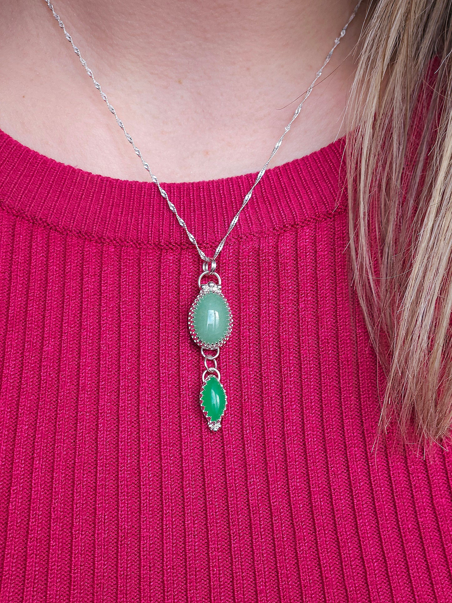 Aventurine drop necklace