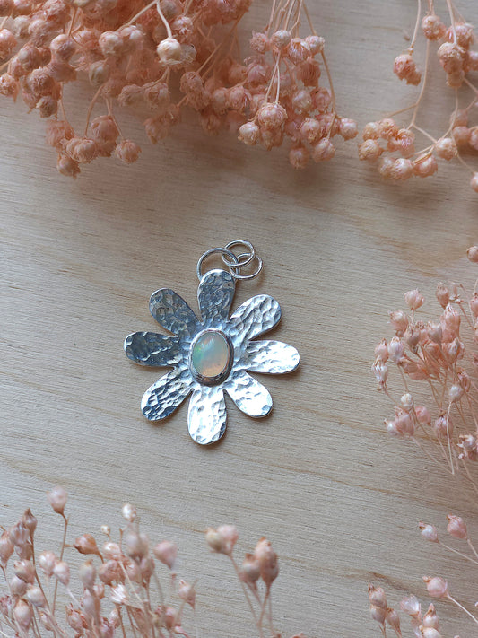 Ethiopian Opal flower necklace