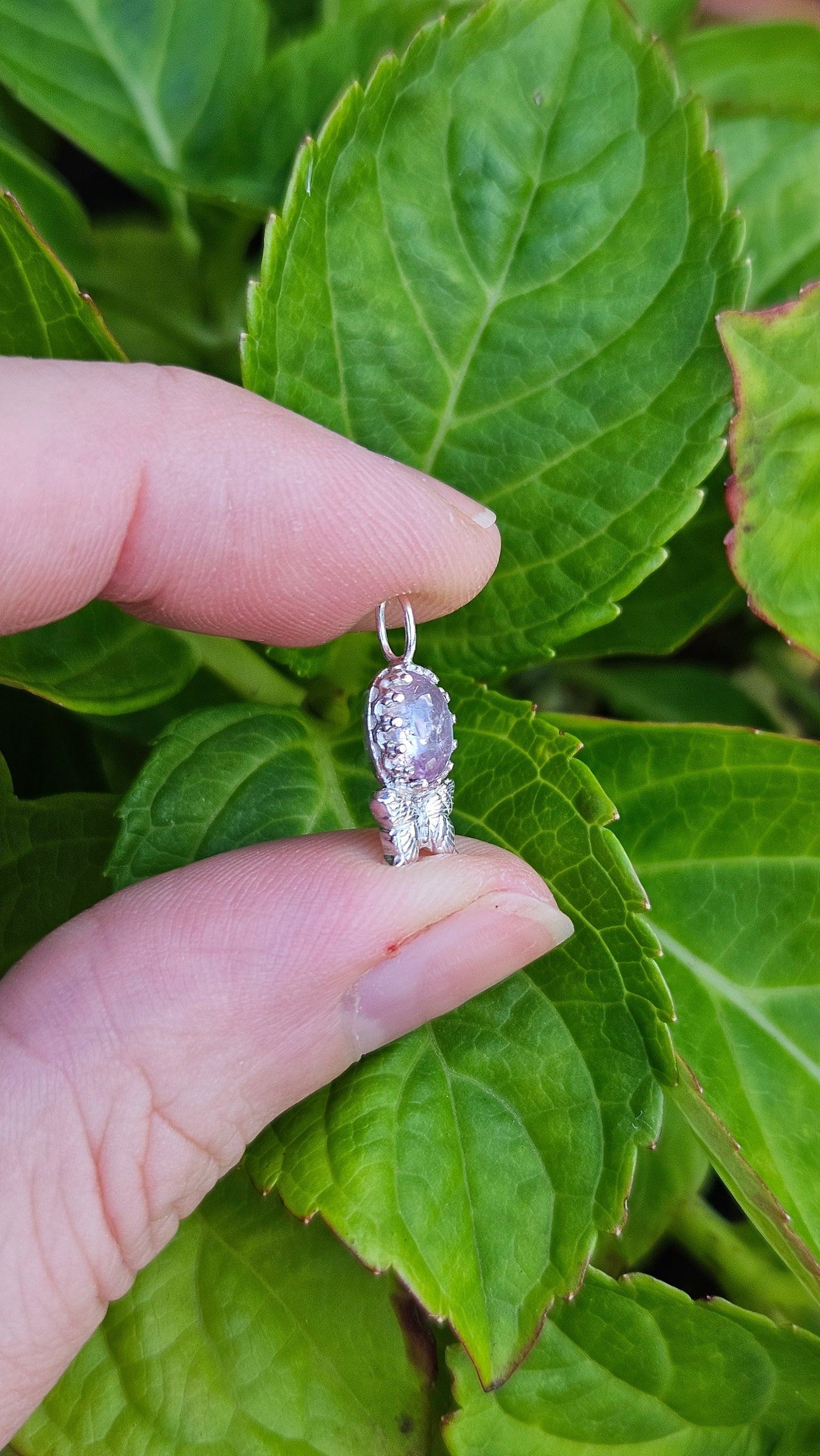 Butterfly Gem Pendant - Light Pink Tourmaline