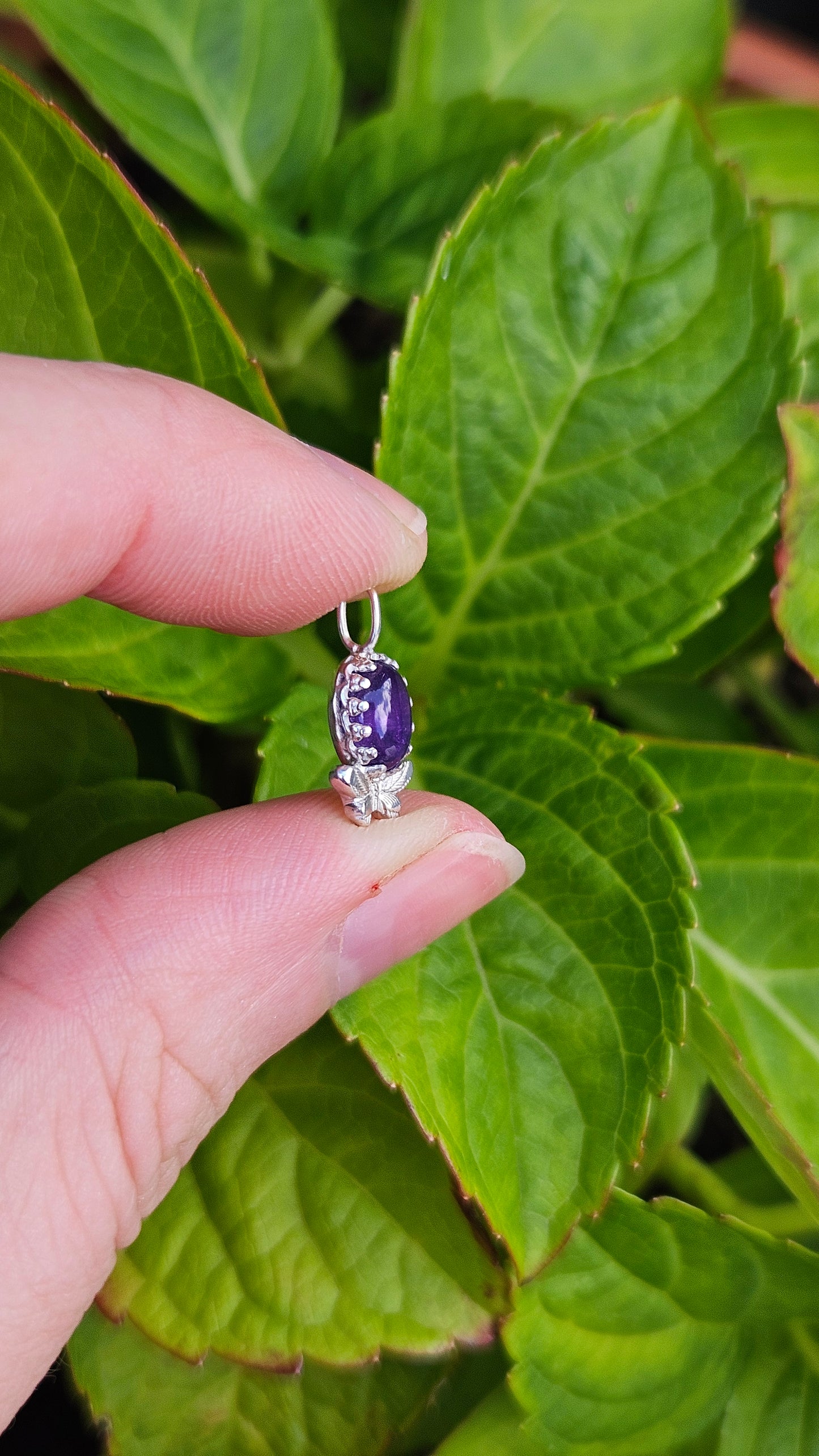 Butterfly Gem Pendant - Amethyst