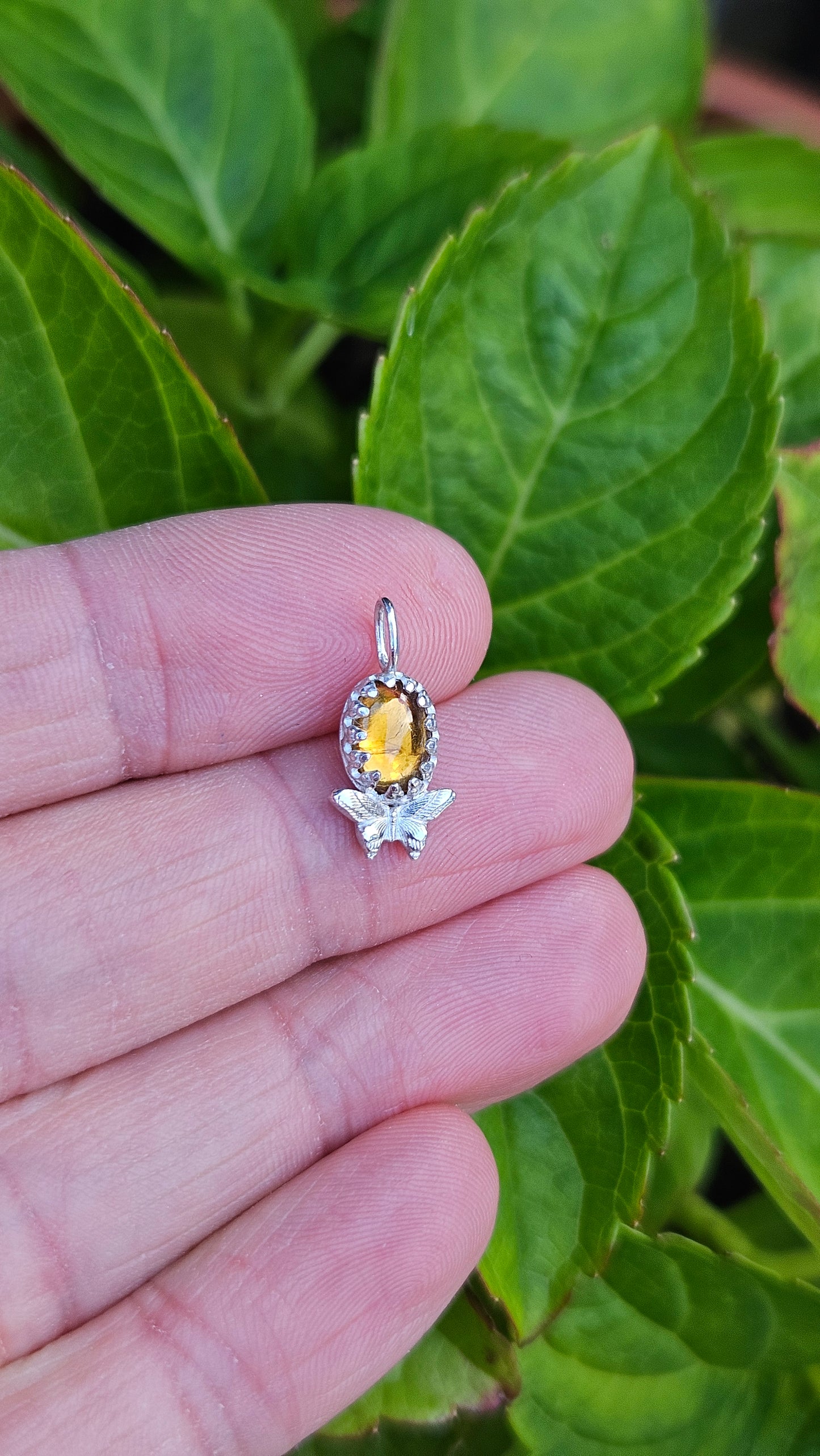 Butterfly Gem Pendant - Golden Tourmaline