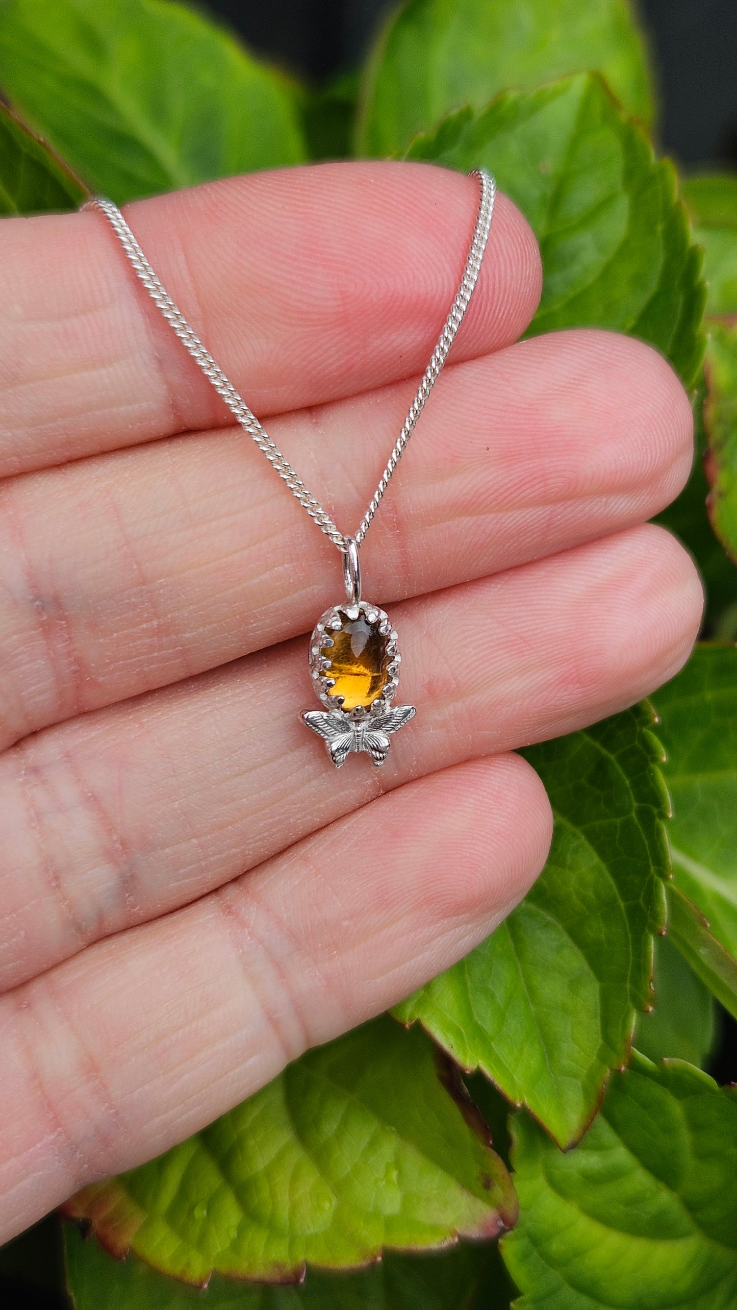 Butterfly Gem Pendant - Golden Tourmaline