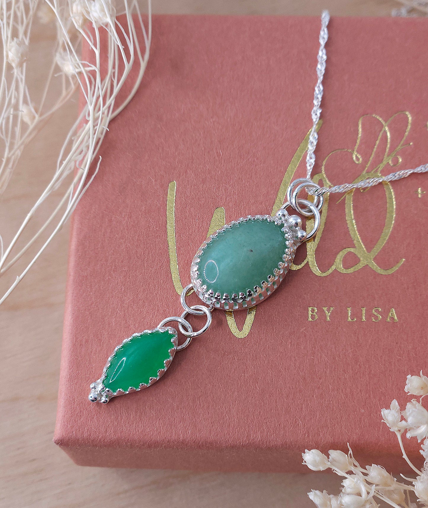 Aventurine drop necklace