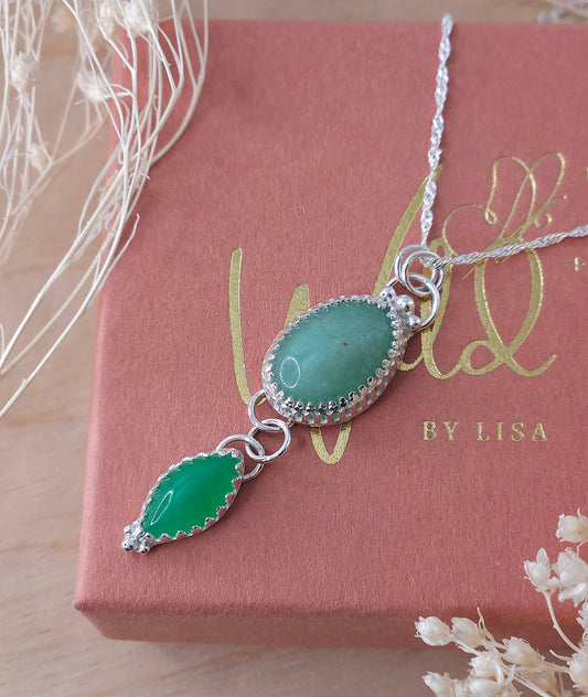 Aventurine drop necklace
