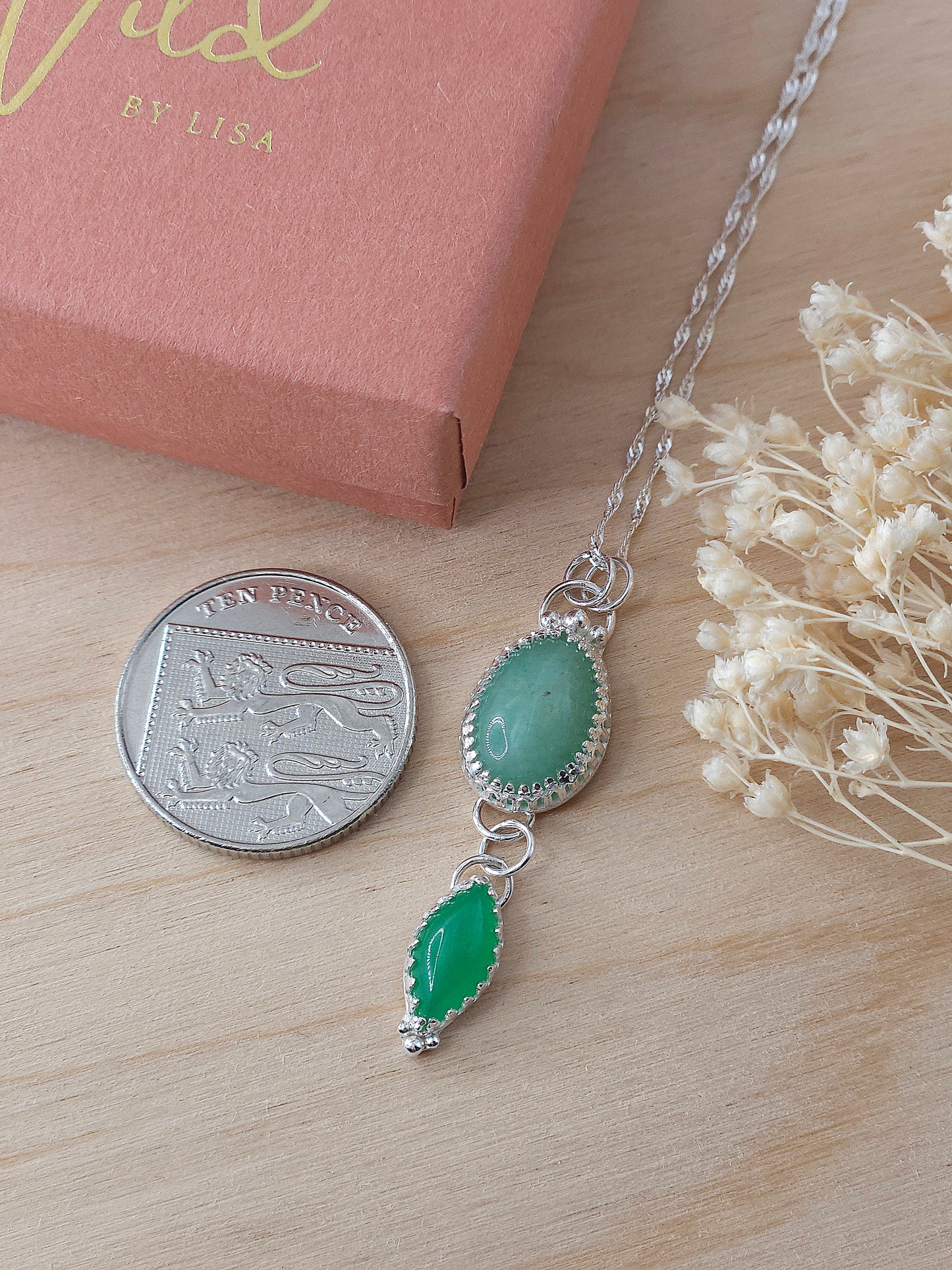 Aventurine drop necklace