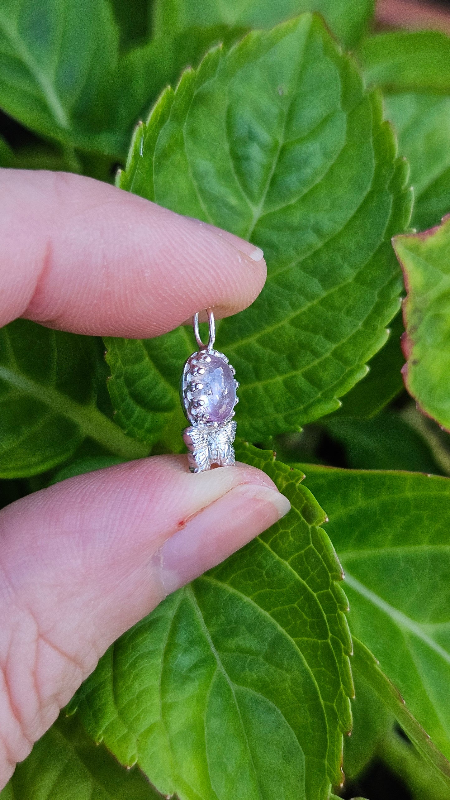 Butterfly Gem Pendant - Light Pink Tourmaline