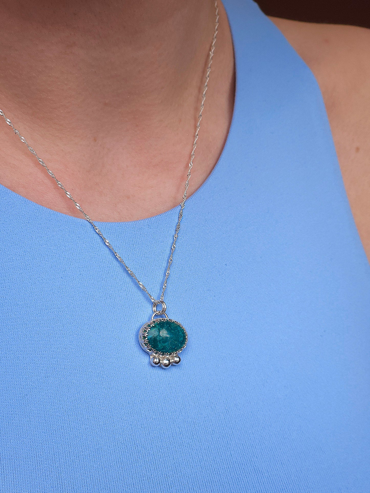 Chrysocolla necklace