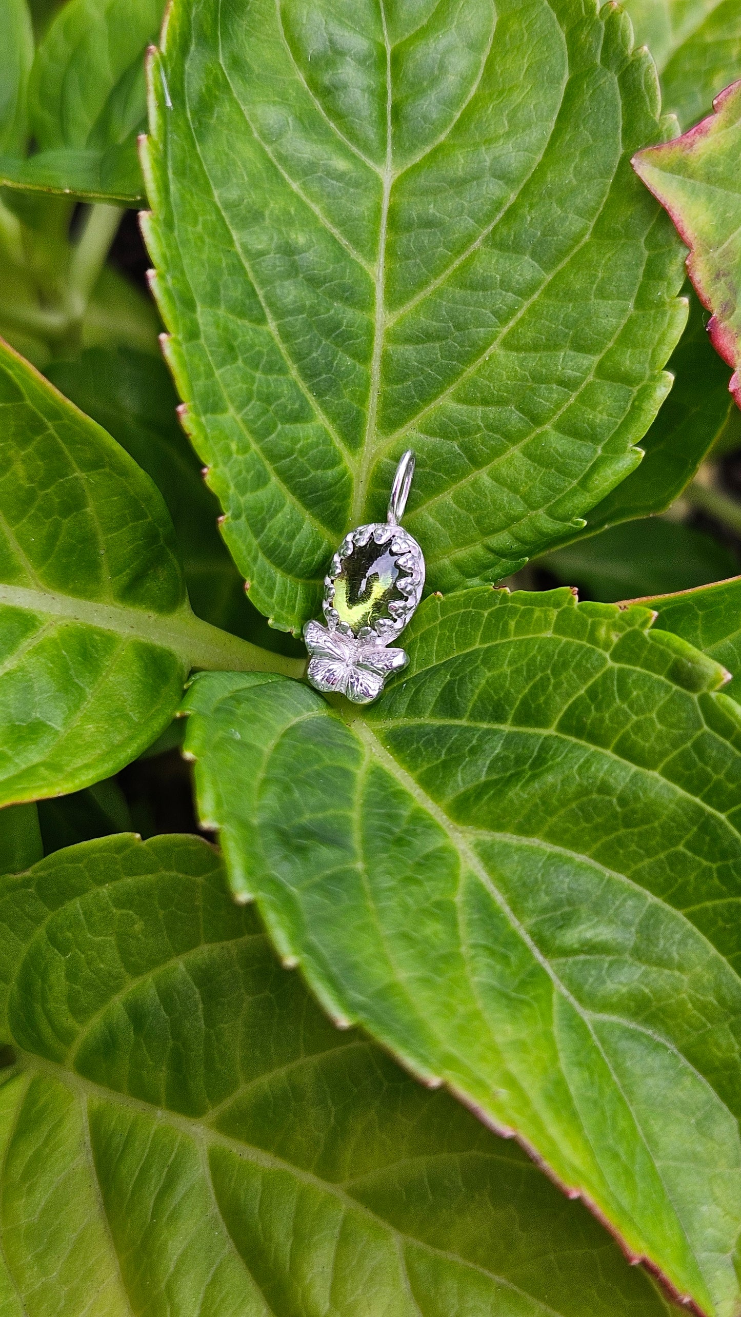 Butterfly Gem Pendant - Green Tourmaline