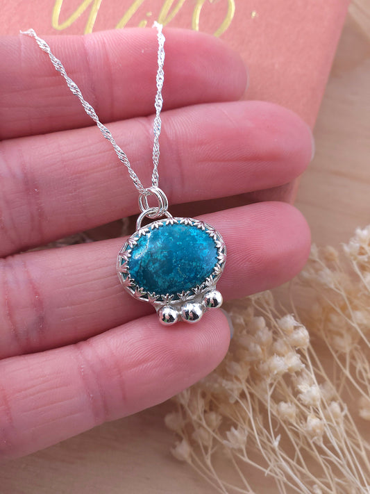 Chrysocolla necklace