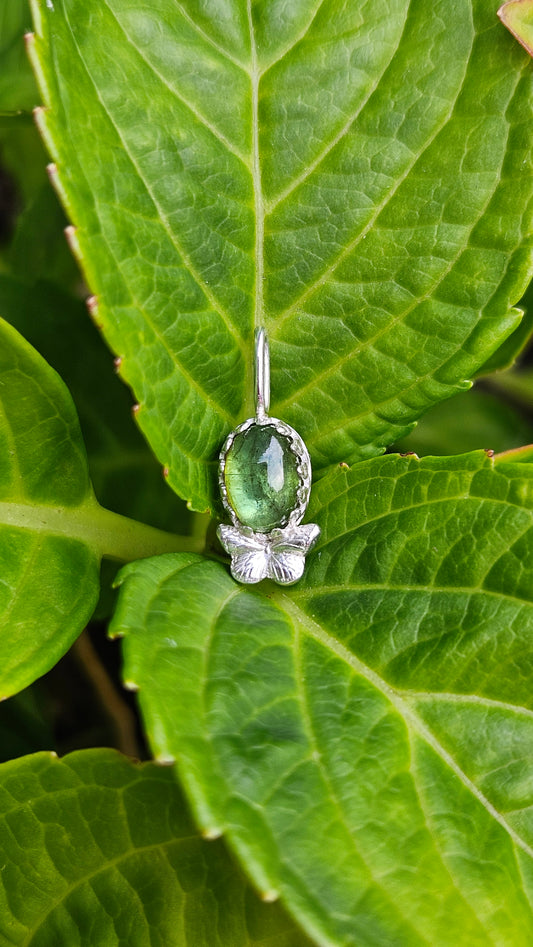 Butterfly Gem Pendant - Green Tourmaline