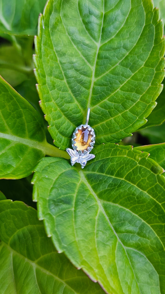 Butterfly Gem Pendant - Golden Tourmaline