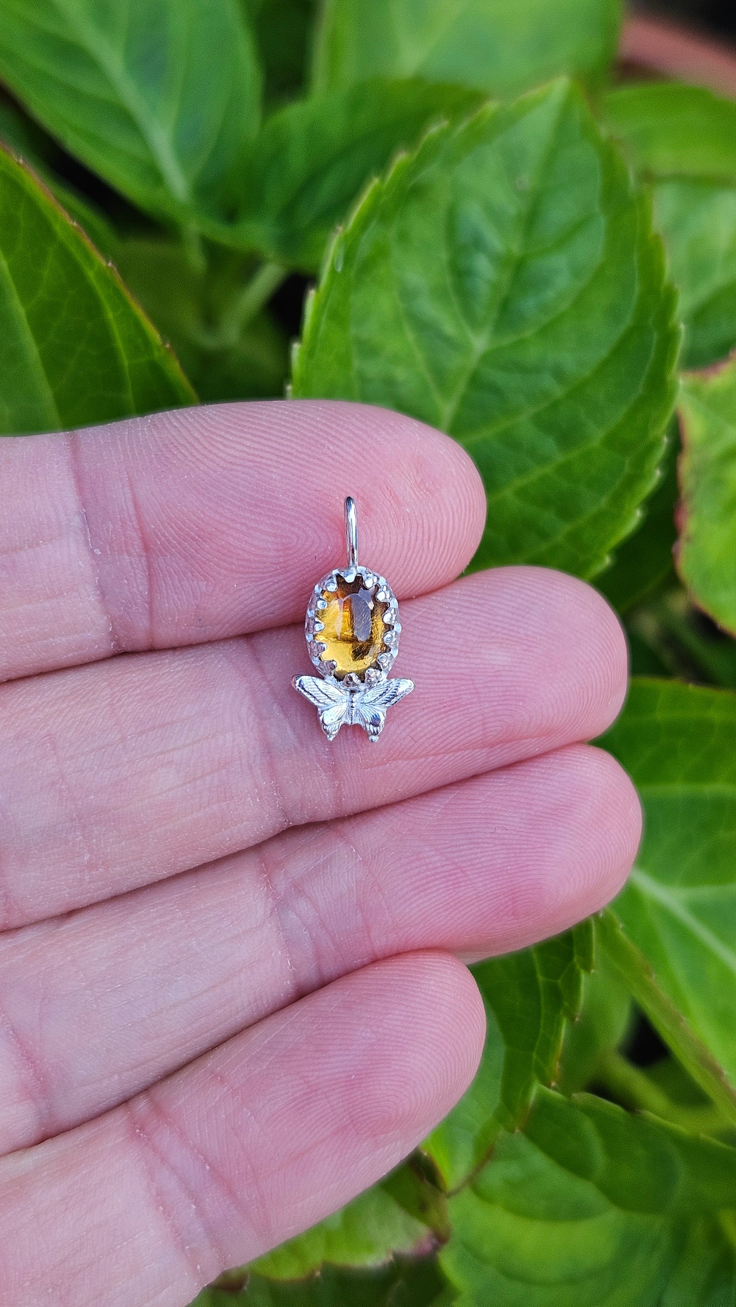 Butterfly Gem Pendant - Golden Tourmaline