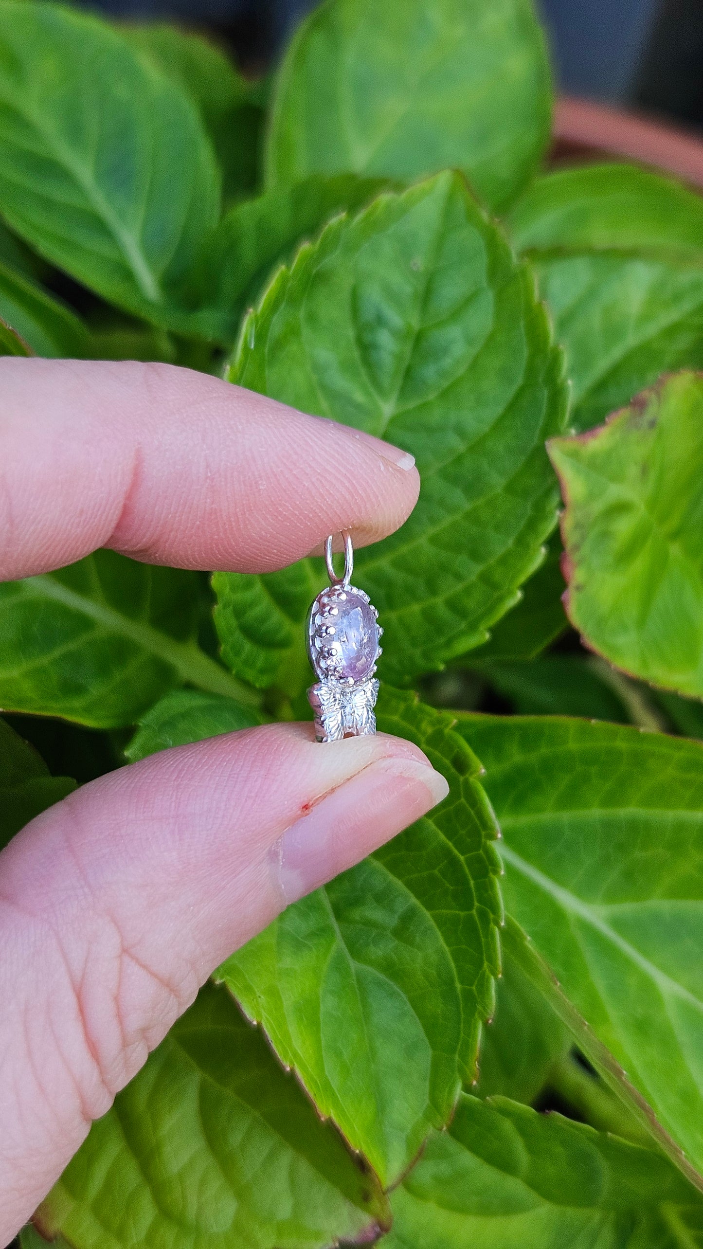 Butterfly Gem Pendant - Light Pink Tourmaline