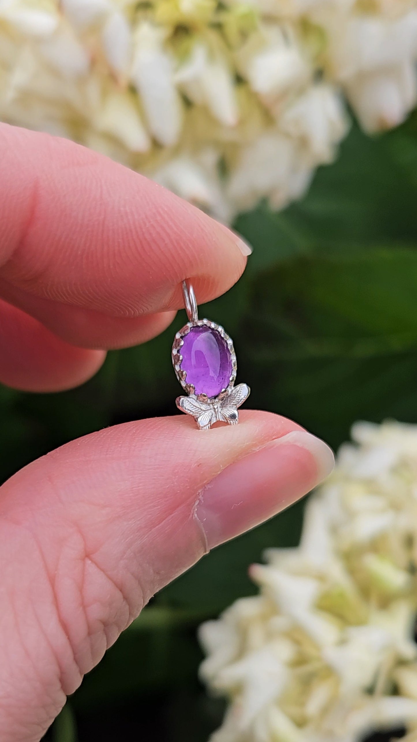 Butterfly Gem Pendant - Amethyst