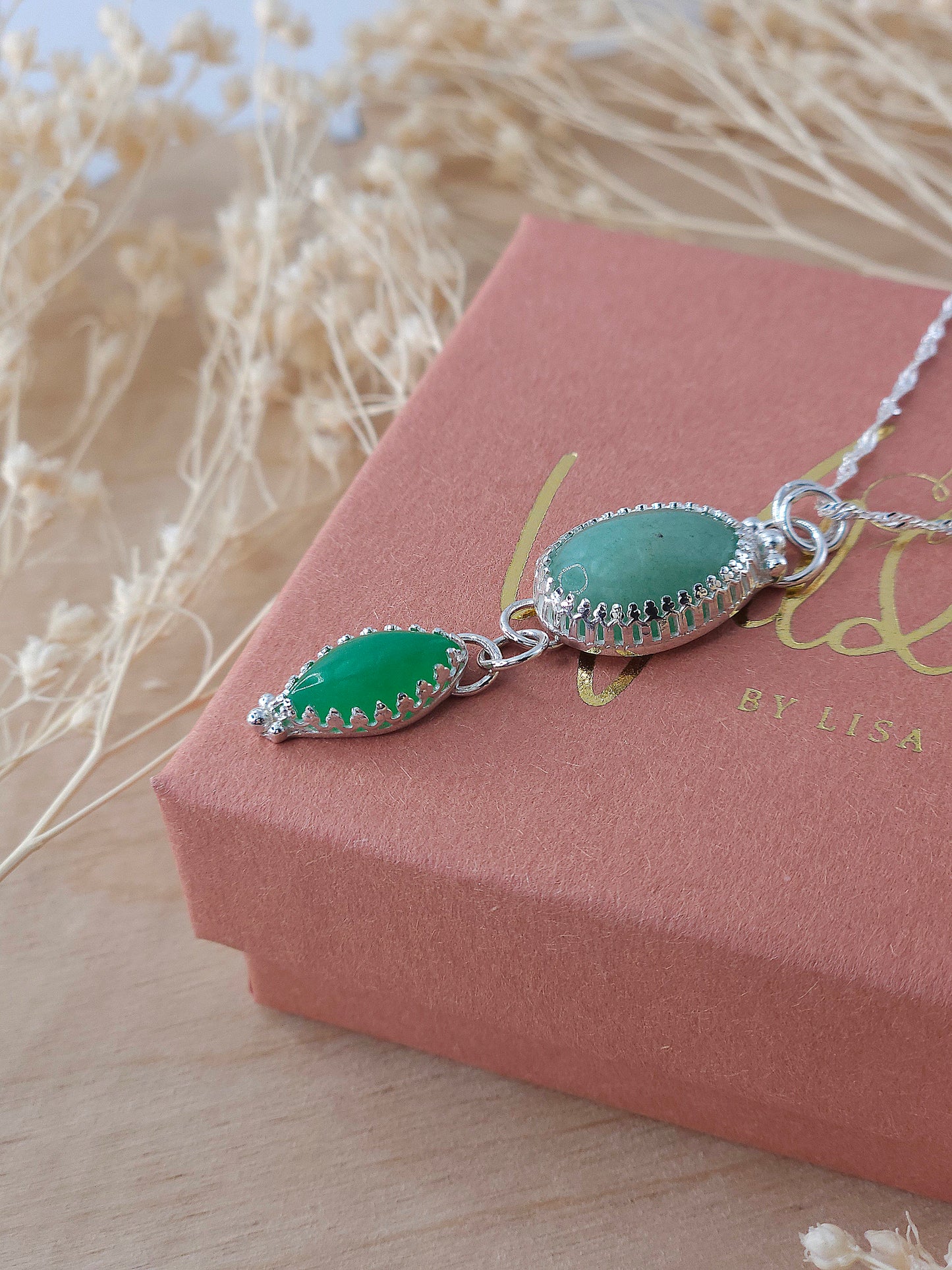 Aventurine drop necklace