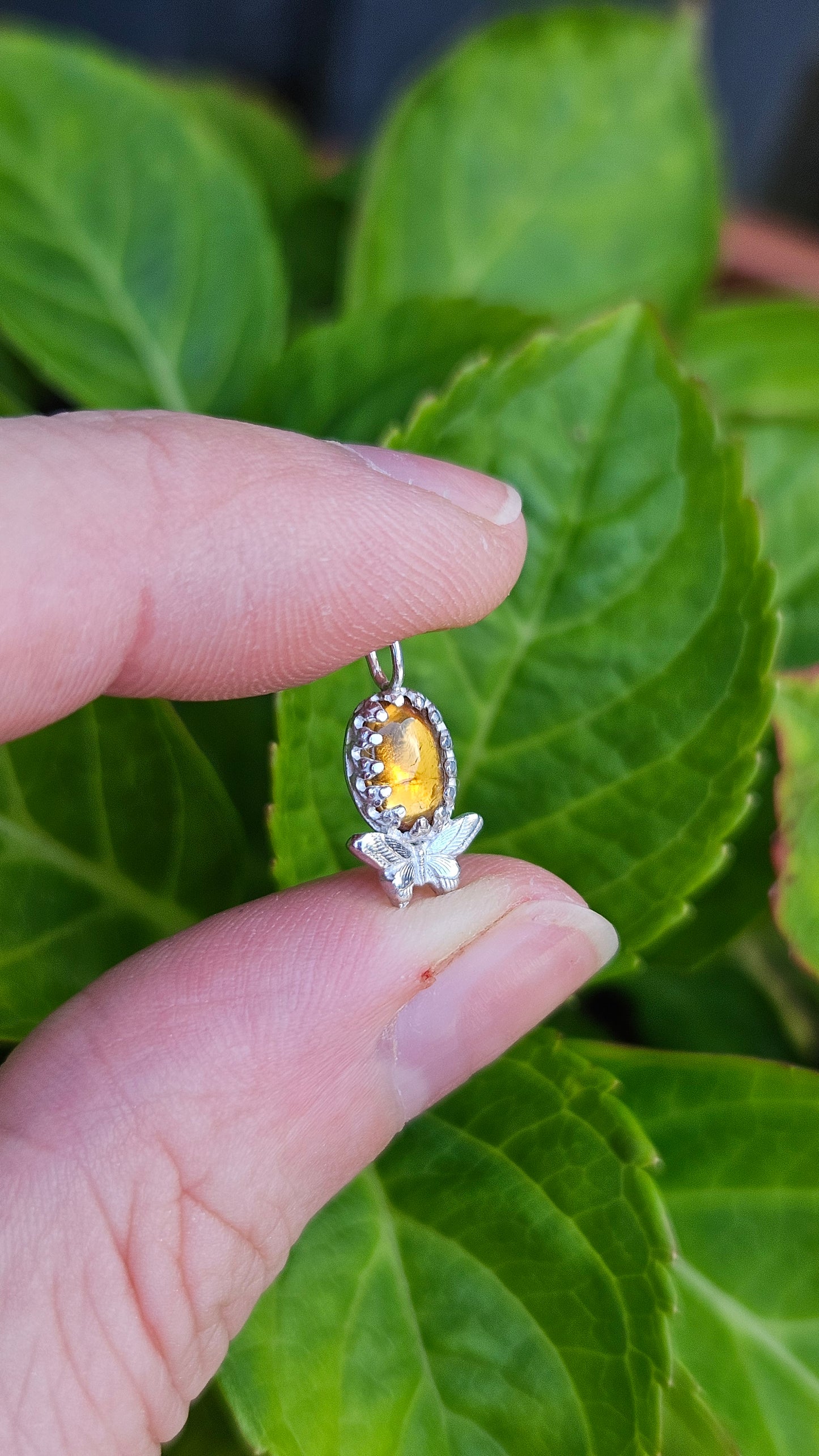 Butterfly Gem Pendant - Golden Tourmaline