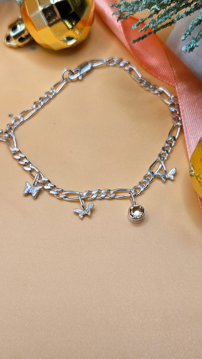 Citrine butterfly bracelet