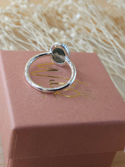 Moss Agate Ring - Size O