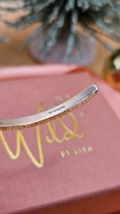 Moonstone seashell cuff bangle