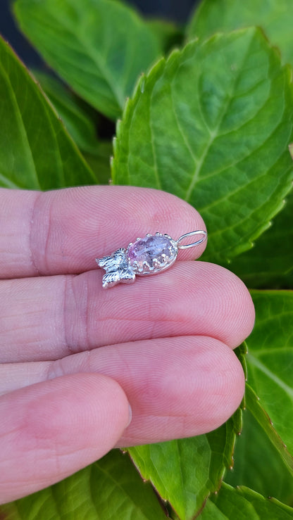 Butterfly Gem Pendant - Light Pink Tourmaline