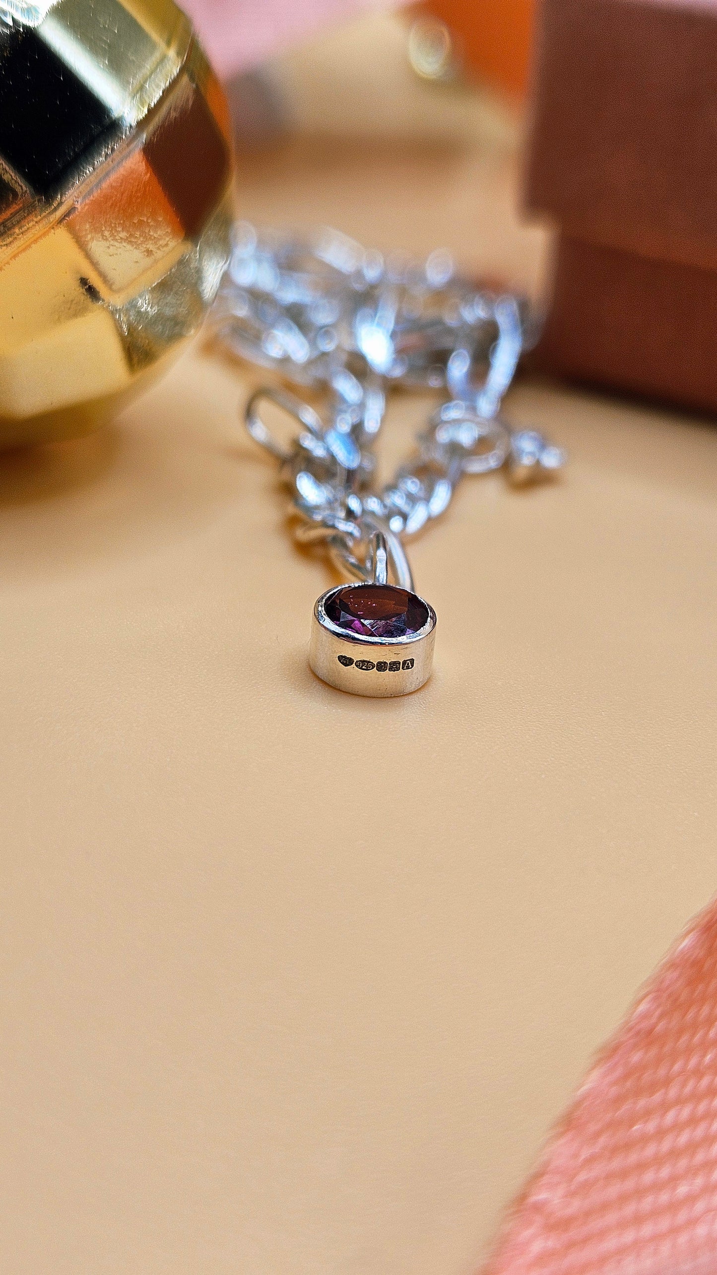 Rhodolite Garnet butterfly bracelet