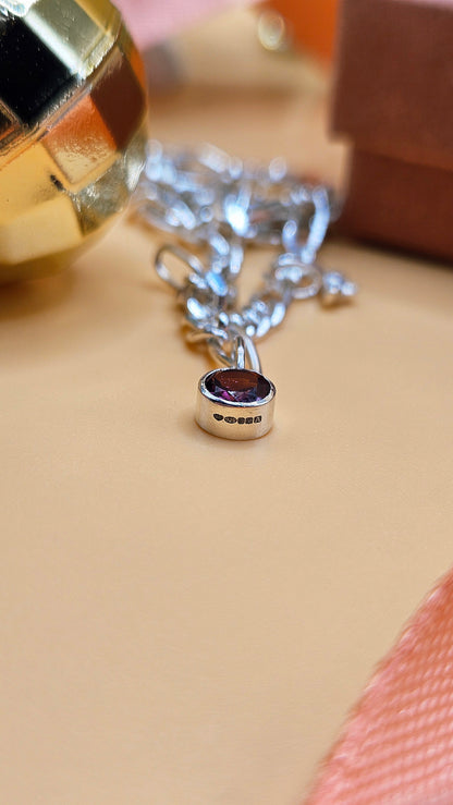 Rhodolite Garnet butterfly bracelet