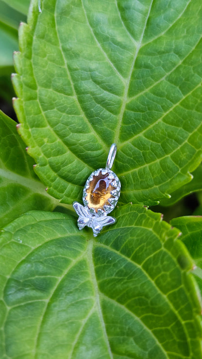 Butterfly Gem Pendant - Golden Tourmaline