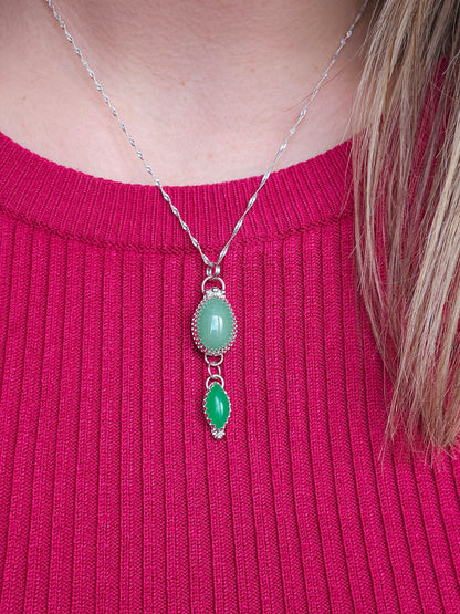 Aventurine drop necklace