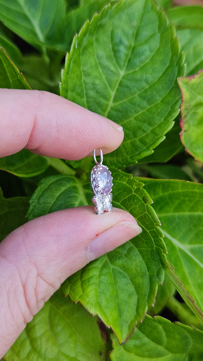 Butterfly Gem Pendant - Light Pink Tourmaline