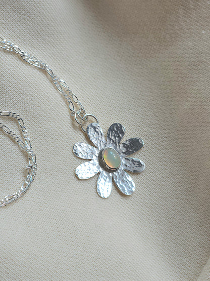 Ethiopian Opal flower necklace