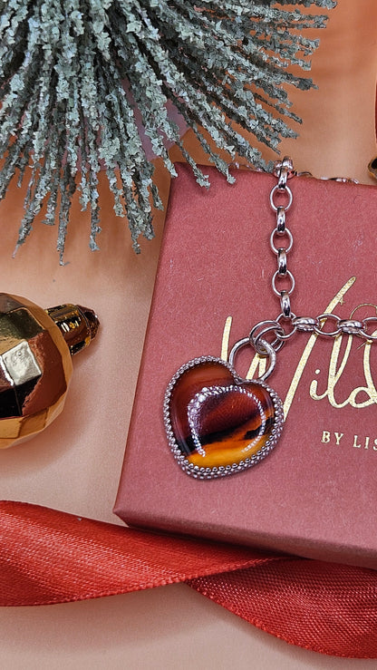 Montana Agate heart choker necklace