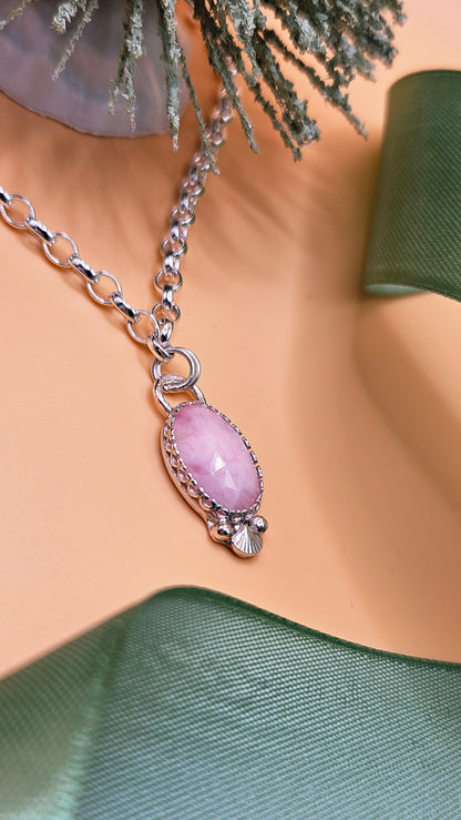 Pink Opal seashell choker