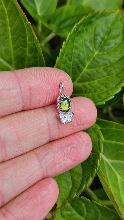 Butterfly Gem Pendant - Green Tourmaline