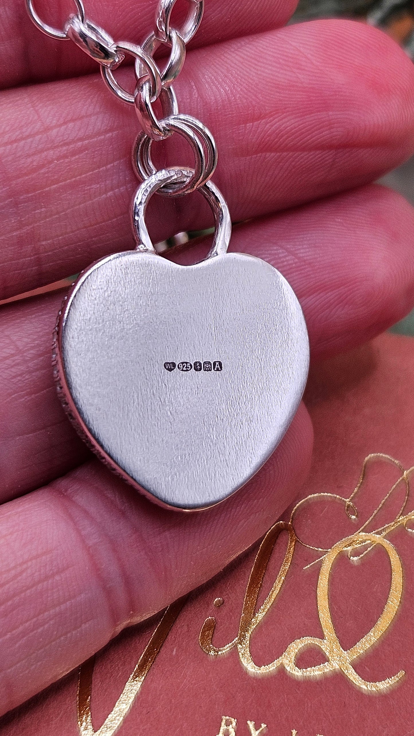 Montana Agate heart choker necklace