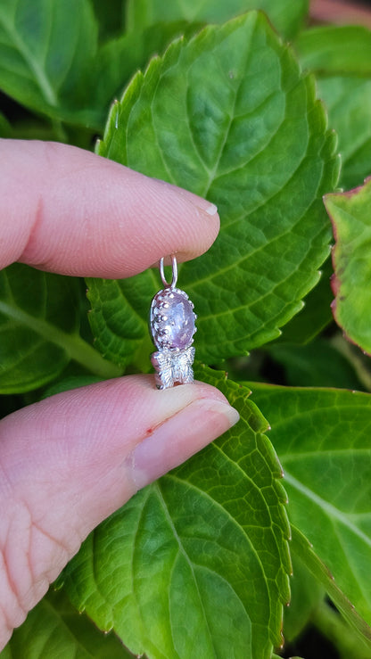 Butterfly Gem Pendant - Light Pink Tourmaline