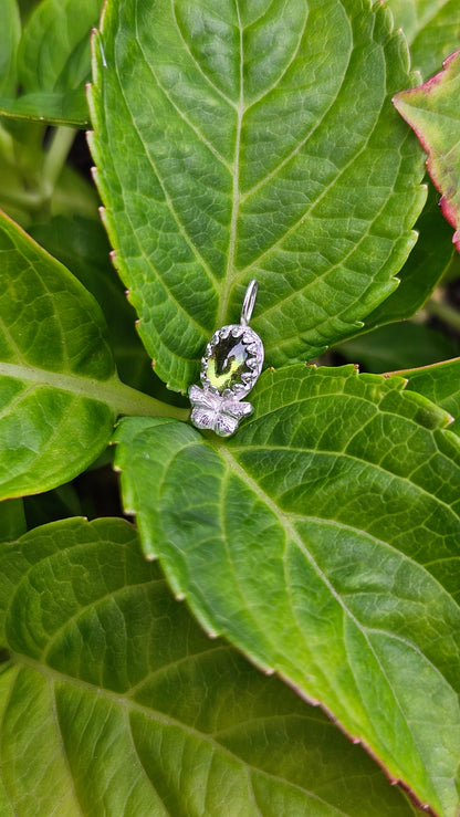 Butterfly Gem Pendant - Green Tourmaline