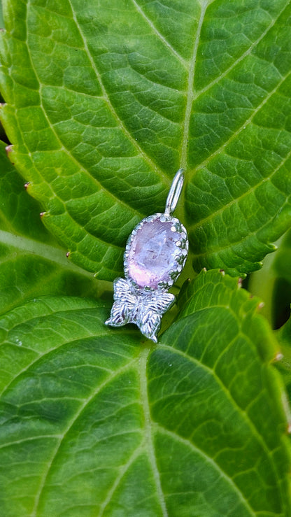 Butterfly Gem Pendant - Light Pink Tourmaline