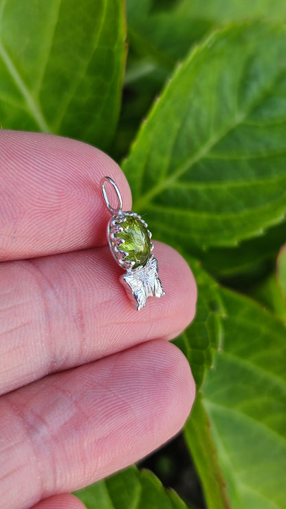 Butterfly Gem Pendant - Green Tourmaline