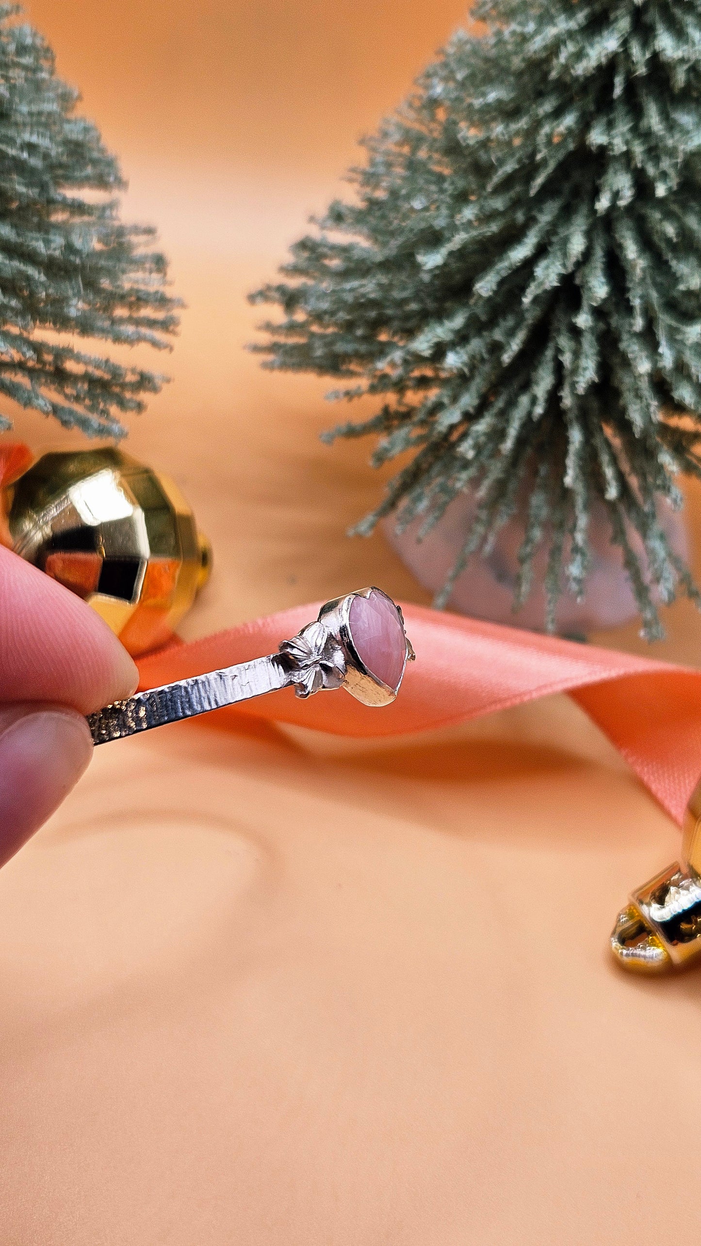 Pink Opal butterfly bangle